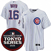 Men's Chicago Cubs #16 Matthew Boyd White 2025 World Tour Tokyo Series Home Stitched Jersey Dzhi,baseball caps,new era cap wholesale,wholesale hats